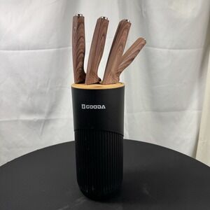 Kitchen Knife Set With Block,5 Piece Professional Chef Cooking Knives Set